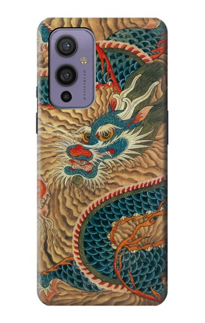 W3541 Dragon Cloud Painting Hülle Schutzhülle Taschen und Leder Flip für OnePlus 9