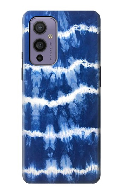 W3671 Blue Tie Dye Hülle Schutzhülle Taschen und Leder Flip für OnePlus 9