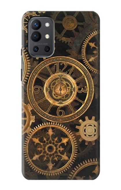 W3442 Clock Gear Hülle Schutzhülle Taschen und Leder Flip für OnePlus 9R