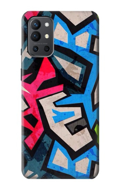 W3445 Graffiti Street Art Hülle Schutzhülle Taschen und Leder Flip für OnePlus 9R