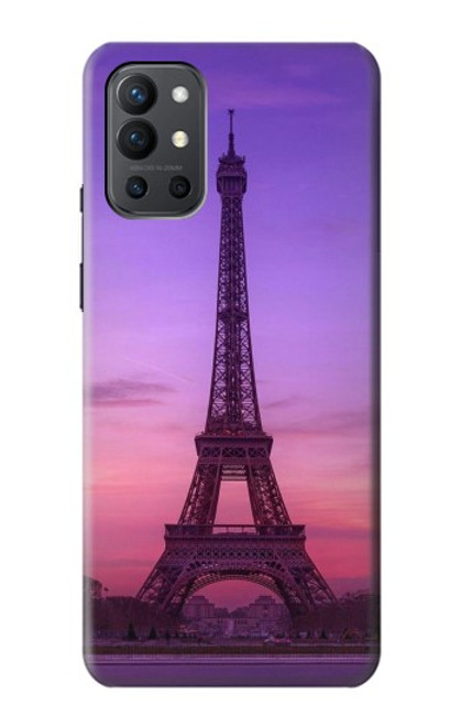 W3447 Eiffel Paris Sunset Hülle Schutzhülle Taschen und Leder Flip für OnePlus 9R