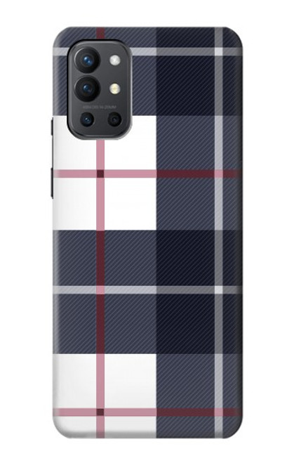 W3452 Plaid Fabric Pattern Hülle Schutzhülle Taschen und Leder Flip für OnePlus 9R