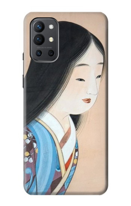 W3483 Japan Beauty Kimono Hülle Schutzhülle Taschen und Leder Flip für OnePlus 9R