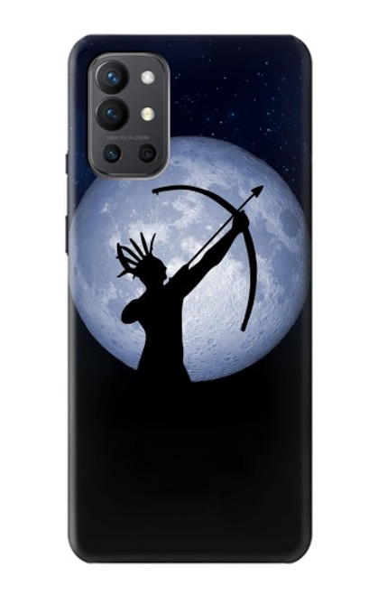 W3489 Indian Hunter Moon Hülle Schutzhülle Taschen und Leder Flip für OnePlus 9R