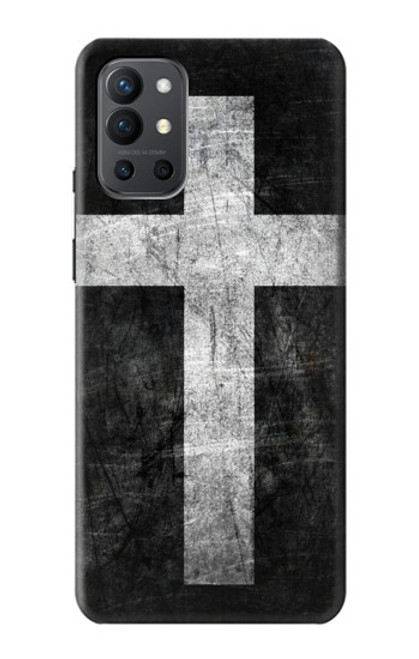 W3491 Christian Cross Hülle Schutzhülle Taschen und Leder Flip für OnePlus 9R