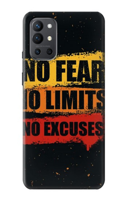 W3492 No Fear Limits Excuses Hülle Schutzhülle Taschen und Leder Flip für OnePlus 9R