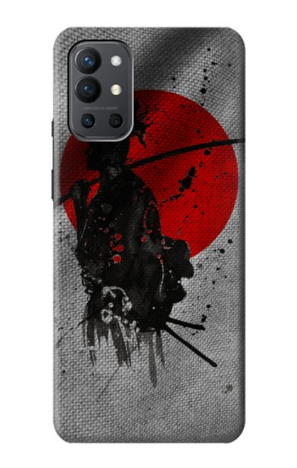 W3517 Japan Flag Samurai Hülle Schutzhülle Taschen und Leder Flip für OnePlus 9R