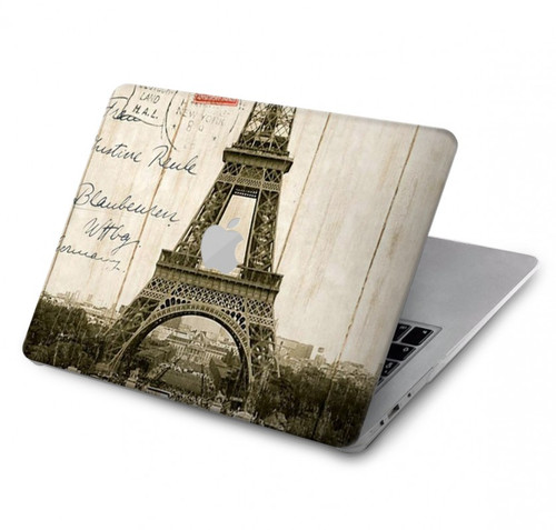 W2108 Eiffel Tower Paris Postcard Hülle Schutzhülle Taschen für MacBook Air 13″ - A1932, A2179, A2337