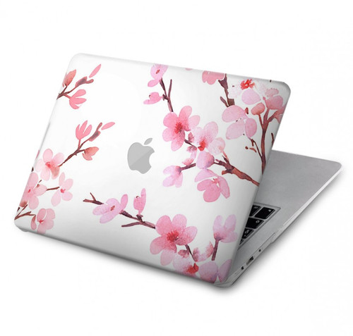 W3707 Pink Cherry Blossom Spring Flower Hülle Schutzhülle Taschen für MacBook Pro 13″ - A1706, A1708, A1989, A2159, A2289, A2251, A2338