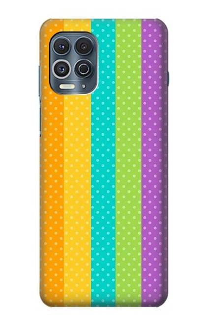 W3678 Colorful Rainbow Vertical Hülle Schutzhülle Taschen und Leder Flip für Motorola Edge S