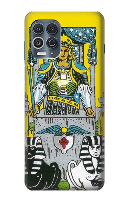 W3739 Tarot Card The Chariot Hülle Schutzhülle Taschen und Leder Flip für Motorola Edge S