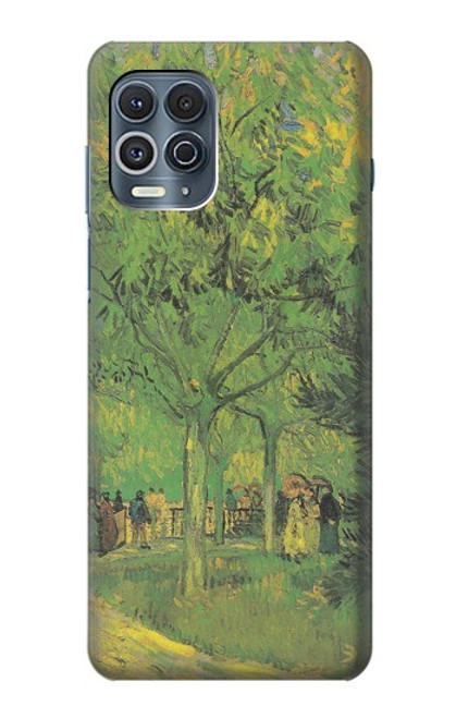 W3748 Van Gogh A Lane in a Public Garden Hülle Schutzhülle Taschen und Leder Flip für Motorola Edge S