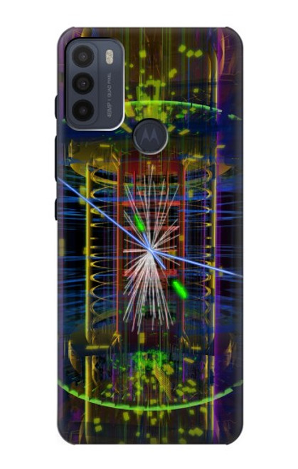 W3545 Quantum Particle Collision Hülle Schutzhülle Taschen und Leder Flip für Motorola Moto G50