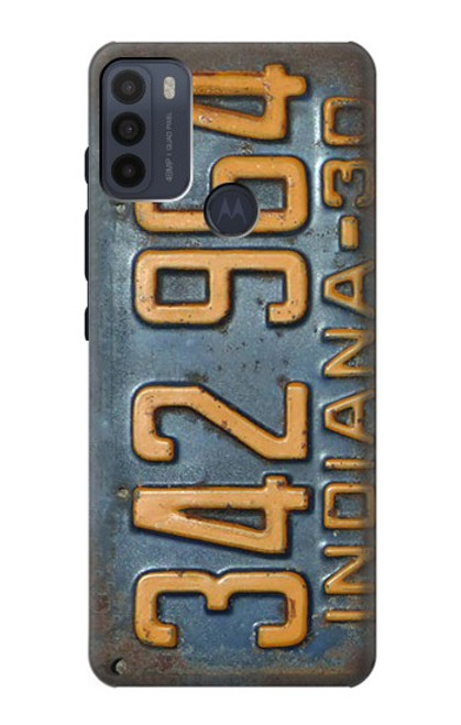 W3750 Vintage Vehicle Registration Plate Hülle Schutzhülle Taschen und Leder Flip für Motorola Moto G50