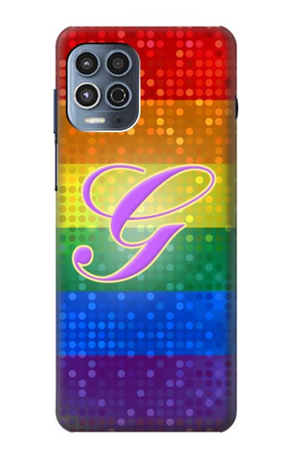 W2899 Rainbow LGBT Gay Pride Flag Hülle Schutzhülle Taschen und Leder Flip für Motorola Moto G100