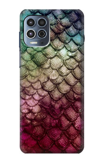 W3539 Mermaid Fish Scale Hülle Schutzhülle Taschen und Leder Flip für Motorola Moto G100