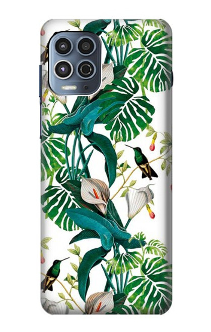 W3697 Leaf Life Birds Hülle Schutzhülle Taschen und Leder Flip für Motorola Moto G100