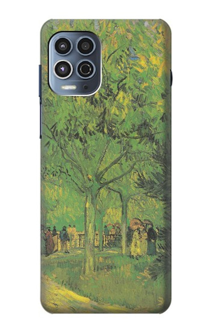 W3748 Van Gogh A Lane in a Public Garden Hülle Schutzhülle Taschen und Leder Flip für Motorola Moto G100