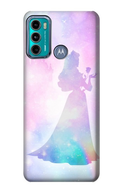 W2992 Princess Pastel Silhouette Hülle Schutzhülle Taschen und Leder Flip für Motorola Moto G60, G40 Fusion