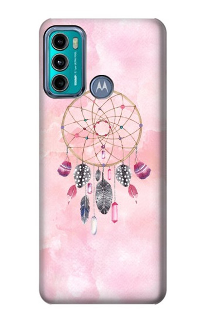 W3094 Dreamcatcher Watercolor Painting Hülle Schutzhülle Taschen und Leder Flip für Motorola Moto G60, G40 Fusion