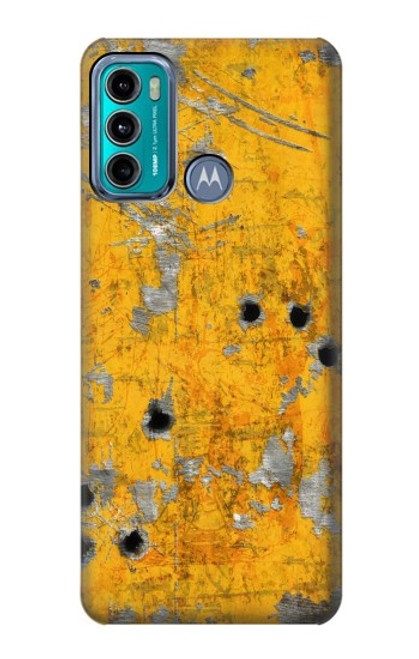 W3528 Bullet Rusting Yellow Metal Hülle Schutzhülle Taschen und Leder Flip für Motorola Moto G60, G40 Fusion