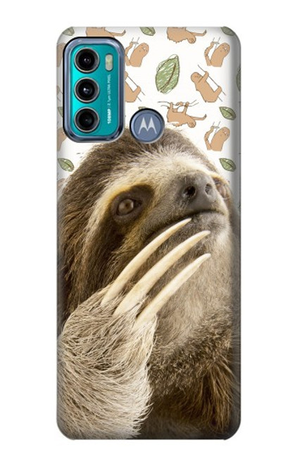 W3559 Sloth Pattern Hülle Schutzhülle Taschen und Leder Flip für Motorola Moto G60, G40 Fusion