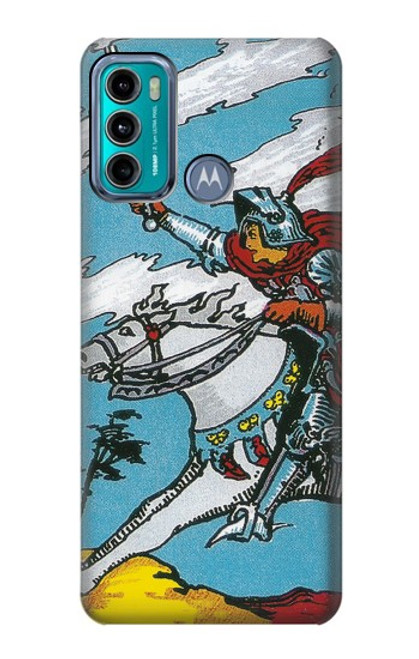 W3731 Tarot Card Knight of Swords Hülle Schutzhülle Taschen und Leder Flip für Motorola Moto G60, G40 Fusion