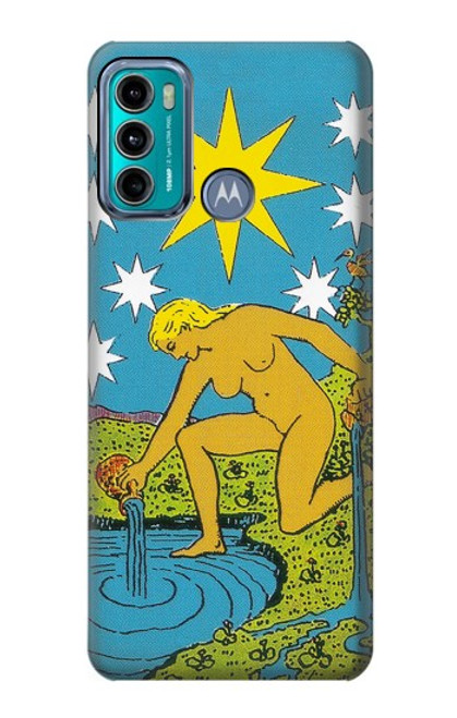 W3744 Tarot Card The Star Hülle Schutzhülle Taschen und Leder Flip für Motorola Moto G60, G40 Fusion