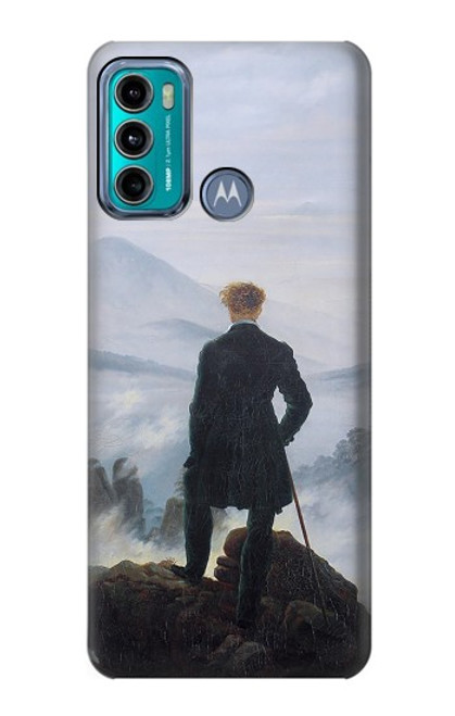 W3789 Wanderer above the Sea of Fog Hülle Schutzhülle Taschen und Leder Flip für Motorola Moto G60, G40 Fusion