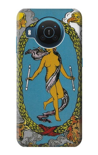 W3746 Tarot Card The World Hülle Schutzhülle Taschen und Leder Flip für Nokia X20
