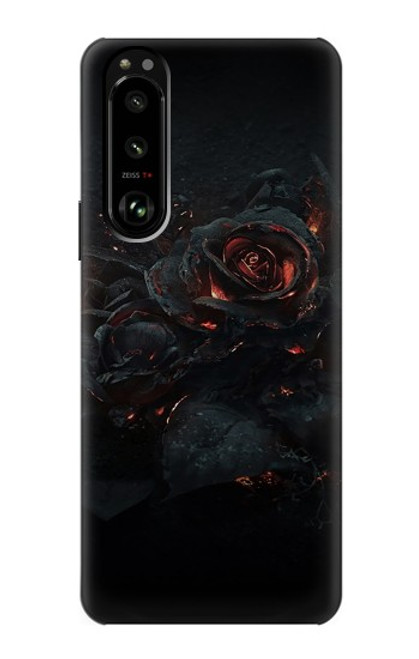 W3672 Burned Rose Hülle Schutzhülle Taschen und Leder Flip für Sony Xperia 5 III