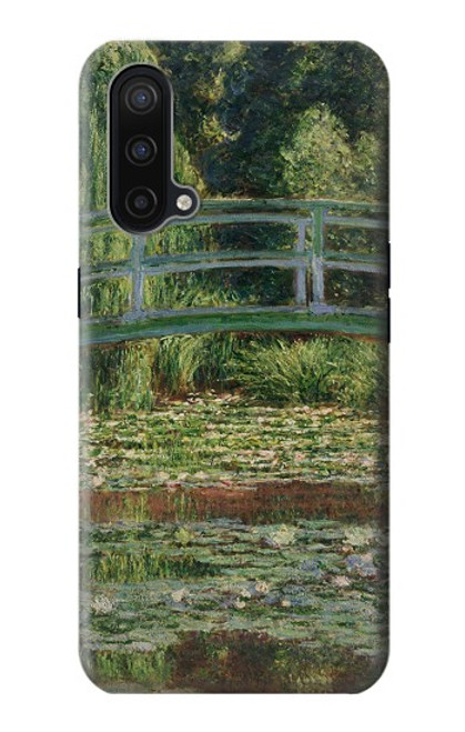 W3674 Claude Monet Footbridge and Water Lily Pool Hülle Schutzhülle Taschen und Leder Flip für OnePlus Nord CE 5G
