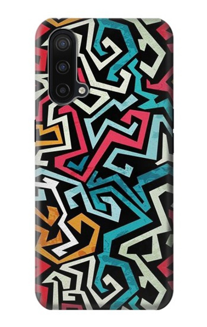 W3712 Pop Art Pattern Hülle Schutzhülle Taschen und Leder Flip für OnePlus Nord CE 5G