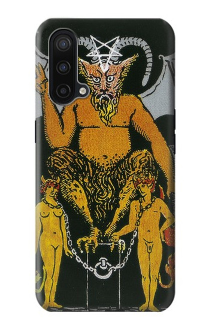 W3740 Tarot Card The Devil Hülle Schutzhülle Taschen und Leder Flip für OnePlus Nord CE 5G