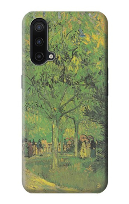 W3748 Van Gogh A Lane in a Public Garden Hülle Schutzhülle Taschen und Leder Flip für OnePlus Nord CE 5G