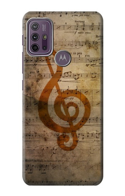 W2368 Sheet Music Notes Hülle Schutzhülle Taschen und Leder Flip für Motorola Moto G10 Power