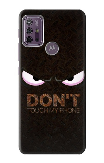 W3412 Do Not Touch My Phone Hülle Schutzhülle Taschen und Leder Flip für Motorola Moto G10 Power