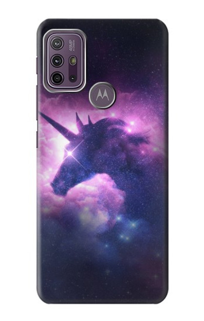 W3538 Unicorn Galaxy Hülle Schutzhülle Taschen und Leder Flip für Motorola Moto G10 Power