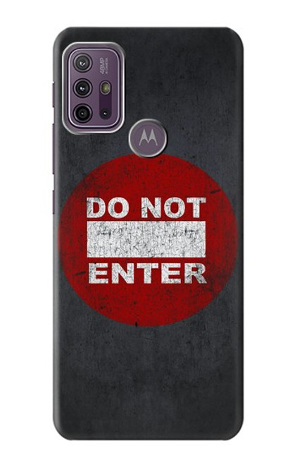 W3683 Do Not Enter Hülle Schutzhülle Taschen und Leder Flip für Motorola Moto G10 Power