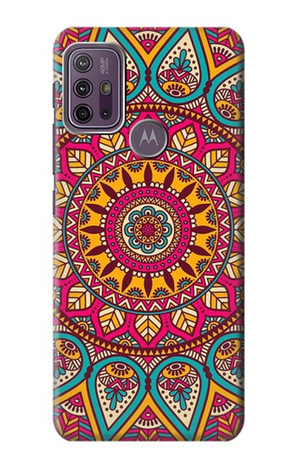 W3694 Hippie Art Pattern Hülle Schutzhülle Taschen und Leder Flip für Motorola Moto G10 Power