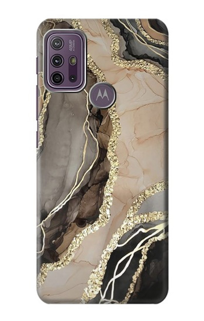 W3700 Marble Gold Graphic Printed Hülle Schutzhülle Taschen und Leder Flip für Motorola Moto G10 Power