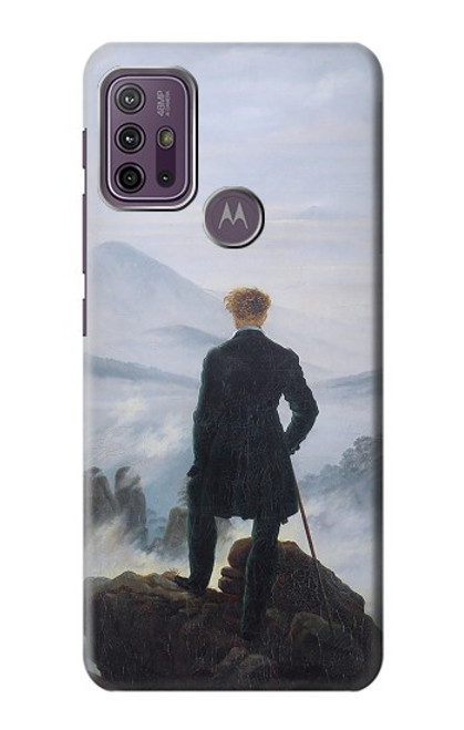 W3789 Wanderer above the Sea of Fog Hülle Schutzhülle Taschen und Leder Flip für Motorola Moto G10 Power