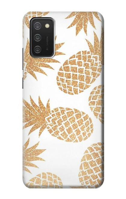 W3718 Seamless Pineapple Hülle Schutzhülle Taschen und Leder Flip für Samsung Galaxy A03S