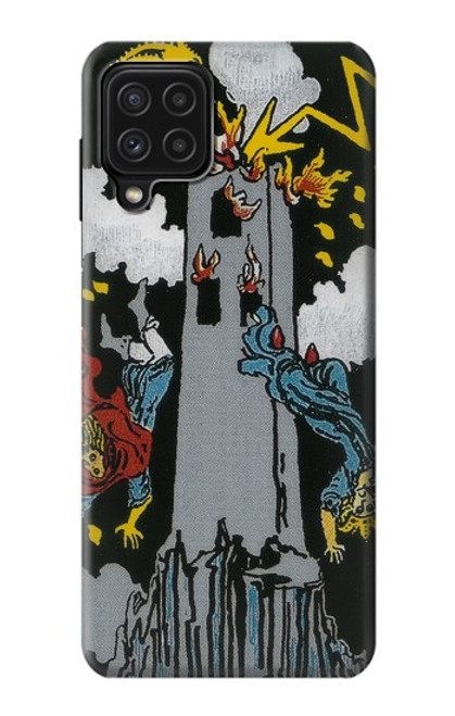 W3745 Tarot Card The Tower Hülle Schutzhülle Taschen und Leder Flip für Samsung Galaxy A22 4G