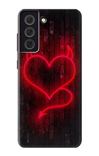 W3682 Devil Heart Hülle Schutzhülle Taschen und Leder Flip für Samsung Galaxy S21 FE 5G