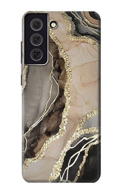 W3700 Marble Gold Graphic Printed Hülle Schutzhülle Taschen und Leder Flip für Samsung Galaxy S21 FE 5G