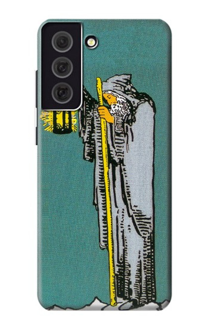 W3741 Tarot Card The Hermit Hülle Schutzhülle Taschen und Leder Flip für Samsung Galaxy S21 FE 5G