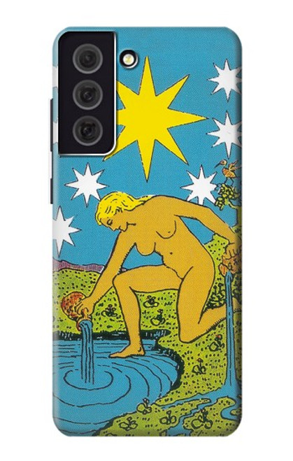 W3744 Tarot Card The Star Hülle Schutzhülle Taschen und Leder Flip für Samsung Galaxy S21 FE 5G