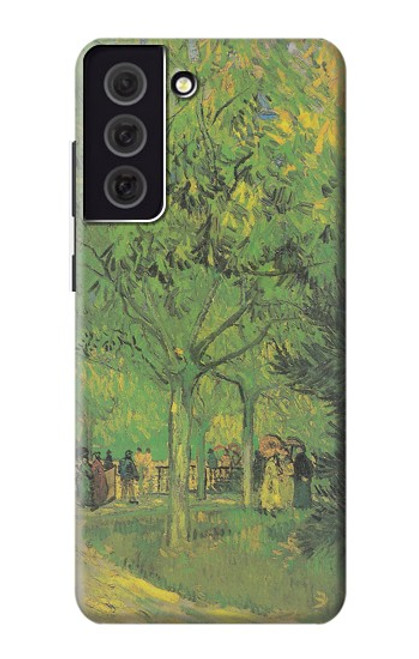 W3748 Van Gogh A Lane in a Public Garden Hülle Schutzhülle Taschen und Leder Flip für Samsung Galaxy S21 FE 5G