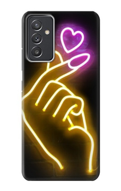 W3512 Cute Mini Heart Neon Graphic Hülle Schutzhülle Taschen und Leder Flip für Samsung Galaxy Quantum 2